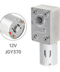 Image of Heavy Duty 12V DC Worm Geared Motor with metal housing, showcasing internal parts and precise speed control.