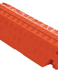 Drive-Over Cable Protector One Channel With Drop-In Design For 2.25 Inch Lines Beefy Heavy-Duty Hose And Cable Ramp 23k Axle Load Capacity