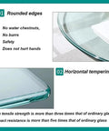 Go-To Heavy-Duty Glass Lazy Susan Turntable for Dining Tables, showing rounded edges and horizontal tempering for safety.