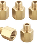 One Eighth Inch NPT Male To One Quarter Inch NPT Female Pipe Adapter Fittings Pack Of Five Built To Last With Deep Threads.