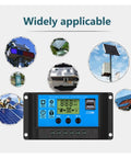 All Weather MPPT Solar And Wind Charge Controller for Twelve And Twenty Four Volt Systems 30 Amp with display and applications