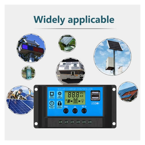 All Weather MPPT Solar And Wind Charge Controller for Twelve And Twenty Four Volt Systems 30 Amp with display and applications