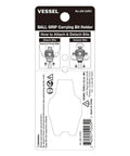 Ball Grip Bit Holder With Keychain For One Quarter Inch Hex Bits Handy Interchangeable Stubby Driver Red Cushioned Grip packaging.
