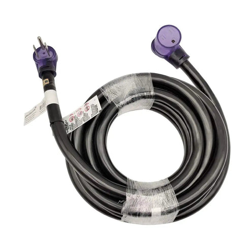Heavy Duty Welder Extension Cord 6 AWG NEMA 6-50 50 Amp 250V 15ft STW Copper Conductors, coiled 3-prong 6-50P to 6-50R UL Listed