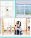Extra Wide Window Safety Gate For Home Use Kid And Pet Proof Pressure Mounted No Drilling Easy Install Fits 61.41 To 86.61 Inches Sliding