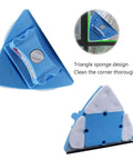 Top Shelf Double Sided Magnetic Window Cleaner With Adjustable Magnet Strength Five Gear Glass Wiper Tool For High Rise Apartments And Thick Double Glazed Homes triangle sponge design for thorough corner cleaning