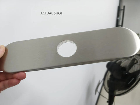 Foolproof Brushed Nickel Deck Plate And Faucet Hole Cover For Three Hole Sinks With Dead Stop Foam Gasket Plus Slick Stainless Steel Flange Build That Kills Drips And Keeps Your Kitchen Setup Tight