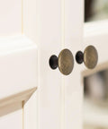 Antique Brass Round Cabinet Knobs 16 Pack For Kitchen Cabinets And Dressers With Single Hole Cupboard Door Knobs And Mounting