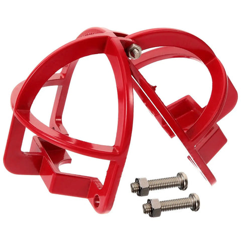 Tough As Nails Fire Sprinkler Head Guard Cover Designed For Flush Side Wall And Semi Recessed Systems To Shield Critical Plumbing From Accidental Bumps While Keeping Places Safe, red guard with screws.