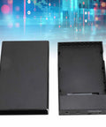 Heavy Duty 2 Bay Sata Raid Enclosure supports 2.5 inch drives via USB 3.1 Type C connection, showing black chassis.