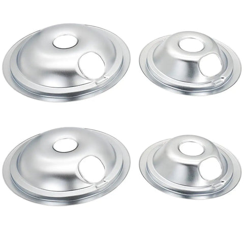Chrome Drip Pan Set And Surface Elements For GE Hotpoint Range Stoves Replacement Kit Includes Two 6 Inch Drip Pans Two 8 Inch Drip Pans