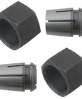 Two Pack Router Collet Replacement Kit Half Inch For Dewalt DW616 DW618 Series And MRC23EVS Models, metal collets displayed