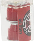 Skateboard Truck Bushings Set Standard Cylinder Cushions Soft 88A Red in clear packaging with washers, fits most trucks.