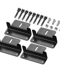Black Solar Panel Z Bracket Mount Kit for RVs Trailers Vans Campers Boats and Homes Lightweight Anodized Aluminum Mounting Brackets Roof Or Wall Mount Easy Install Set Of 4 No Logo