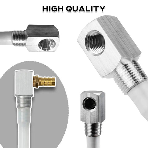 12 Inch Marine Fuel Tank Pickup Tube With Strainer For Boat Gas Tank Universal Fit Replaces Part 7 0948 Polyethylene Fuel Withdrawal Tube With Brass Barb Connector Corrosion Resistant And E10 And E85 Compatible No Hassle Install close-up of connectors