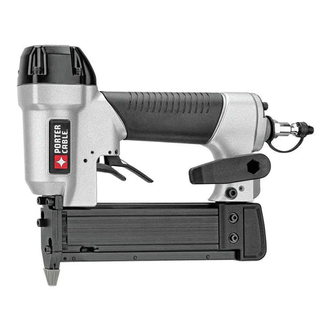 PORTER-CABLE Pin Nailer designed for precision in woodworking, part of the Dead Simple Six Gallon Pancake Air Compressor bundle.
