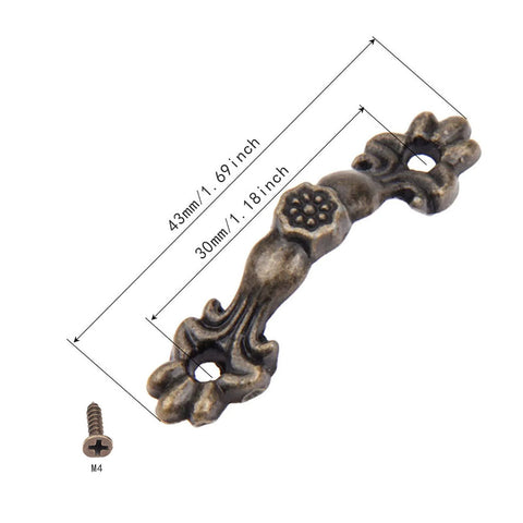Antique Brass Mini Drawer Pulls Set Of 10 For Jewelry Boxes And Small Cabinets Arch Shape Hardware 1.69 X 0.43 Inches With 30 Mm Hole Spacing Zinc Alloy Rust Resistant Durable Decorative Ideal For Tiny Drawers And Cabinet Decoration