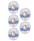 Premium Desoldering Solder Wick Braid 5 Pack Copper Solder Wire 3mm x 1.5m No Clean For Effortless Solder Removal BGA PCB Repair Electronics Maintenance