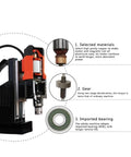 Heavy Duty Magnetic Drill Featuring Adjustable Speed And Forward Reverse Tapping Functions Delivering Smooth Steel Drilling And Industrial Metalwork That Goes Off Without A Hitch gear and motor components with high purity copper.