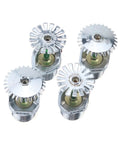 Five Pack Bronze Pendent Sprinklers Brimming With 93 Degree Thermal Trigger And Snug One Half Inch Connections crafted for fire suppression.