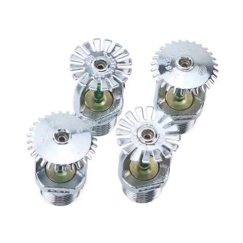 Five Pack Bronze Pendent Sprinklers Brimming With 93 Degree Thermal Trigger And Snug One Half Inch Connections crafted for fire suppression.