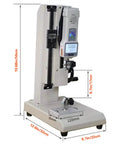 High Precision Digital Force Gauge With Manual Test Stand And Hand Wheel Push Pull Gauge For Tension And Compression Testing 8.6 Inch Stroke Clear Display Real Time Displacement Ball Screw Build ZP3000N, 50cm tall