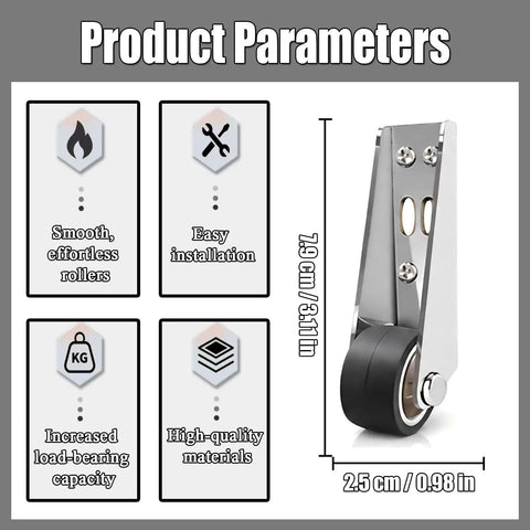 Built Like A Tank Adjustable Vertical Track Rollers For Heavy Duty Gate Smooth Glide Furniture Door Caster Hardware 4 Pack detailed parameters