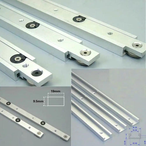 Heavy Duty Aluminum Alloy T Track And Miter Bar Slider For Table Saw Jigs 6061 T6 Slot Miter Track With Precision Guide Bar
