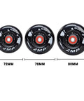 Inline Skate Wheels 4 Pack With Bearings For Outdoor And Indoor Use 72mm 76mm 80mm 85A Hardness Black Replacement Roller