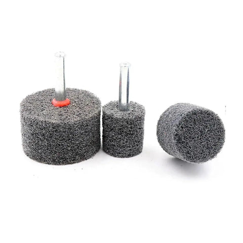 Solid 2-Piece Nylon Abrasive Polishing Wheels For Drills And Grinders With 6mm Shank in various sizes and shapes for polishing.