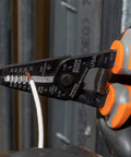 Insulated Kurve Wire Stripper Cutter 11055RINS 1000V Rated Tool in use, stripping wire; thick grips for shock protection