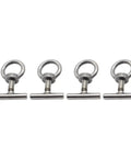 Heavy Duty Eyebolt Lashing Ring Kit For Hoists And Hauling, Expansion Bolts With Threaded Lifting Rings, Cargo Securement Fasteners, Replacement Lashing Gear For Industrial Transport, 4-piece steel set