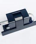 Tough As Nails Zinc Alloy Sliding Latch Lock With Hidden Spring Catch Built Like A Tank For Electrical Cabinets Or Heavy Entryway Doors Smooth Operating Gate Hardware That Truly Delivers, showing a black zinc sliding latch.