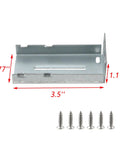 Heavy Duty Rear Mounting Brackets For Drawer Slides Metal Extension Cold Rolled Steel Slide Extenders Fit 45 Mm Width Cabinets showing dimensions and screws.