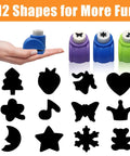 12 Piece Craft Hole Punch Shapes Set For Scrapbooking And Card Making Mini Paper Punchers with assorted shapes and colors