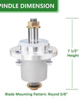 Spindle Assembly 461950 Replacement For Scag Freedom Z Pro Turf Tiger And SFZ Decks, 7.5-Inch Height, Round 5/8 Blade Mount