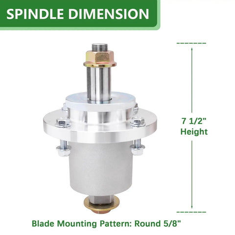 Spindle Assembly 461950 Replacement For Scag Freedom Z Pro Turf Tiger And SFZ Decks, 7.5-Inch Height, Round 5/8 Blade Mount