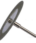 Heavy Duty Workhorse 50mm Diamond Cutting Disc For Rotary Tools Solid Carbon Steel Grinding Wheel Saw Blade Abrasive front view with arbor