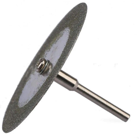 Heavy Duty Workhorse 50mm Diamond Cutting Disc For Rotary Tools Solid Carbon Steel Grinding Wheel Saw Blade Abrasive front view with arbor