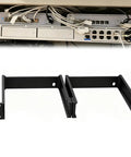 High Grade 1U Rack Mount Bracket For Standard 19 Inch Server Cabinets And PoE Switch Frames on a white background.