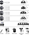 137 Piece Cable Management Kit With 2 Durable Sleeves 100 Zip Ties 15 Adhesive Clips 10 Cable Clips And 10 Cable Zip Ties for organizing cables