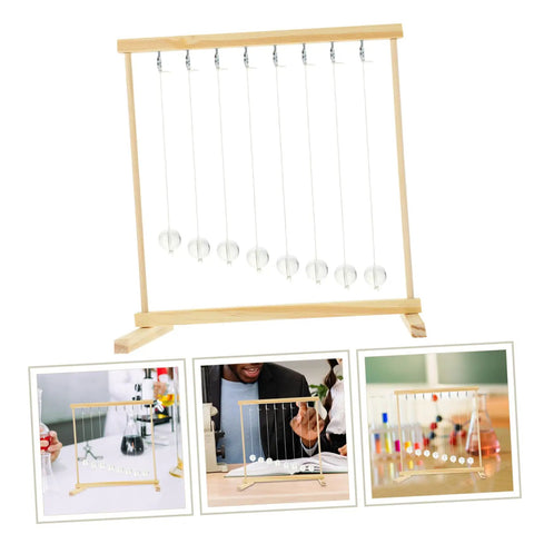 Snake Shape Pendulum Energy Conservation Model Kit For DIY Science Projects with wooden frame and hanging pendulums for students.