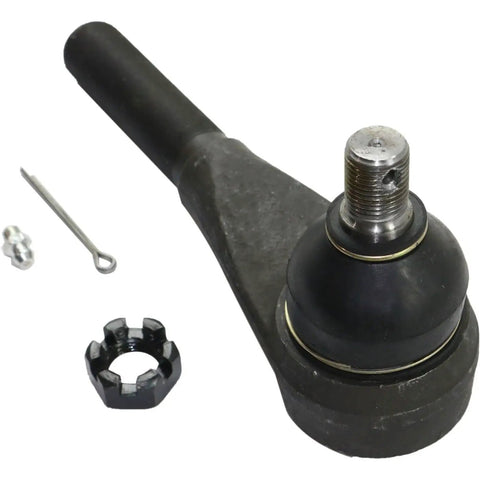 Chevy Blazer 4x4 Front Inner Tie Rod End Replacement And Steering Drag Link Beefed Up Direct Fit OE Grade Steering Arm End For GMC Compatibility Rugged Off Road Reliability, black steel with cotter pin and castle nut