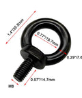 Tough As Nails M8 Lifting Eye Bolts Black Oxide 304 Stainless Steel Shoulder Thread Eye Bolts Pack Of 4 For Rigging Hoisting Anchoring Lifting
