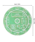 Single board from Beginner Soldering Practice Kit, 4 Pack DIY Electronics Training Boards For Realistic Welding Skills, 5cm round
