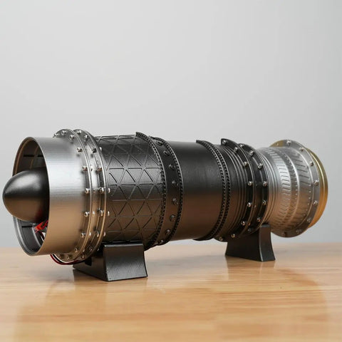 One To Twenty Scale Turbofan Fighter Engine Model Kit That Actually Runs With 150 Pieces DIY Assembly on display