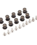 Antique Bronze Drawer Knobs Set Of 10, Zinc Alloy Mini Handles For Dollhouse Cabinets And Furniture, with screws, displayed on white background.
