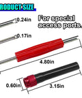 ZIMISI EVAP service port adapter kit; three-piece automotive smoke-leak tester with red/black handles and metal shafts