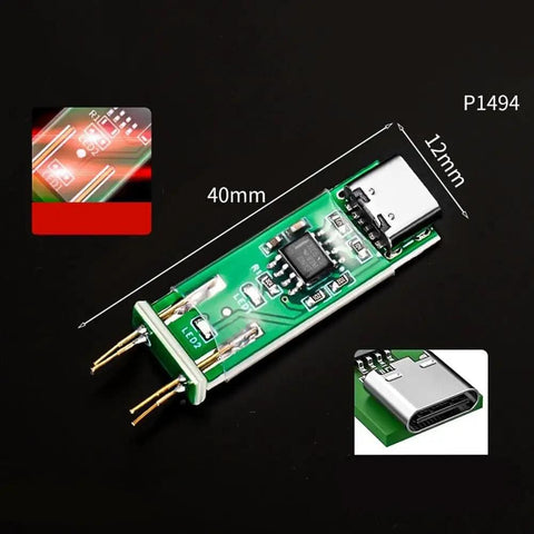 Digital Optocoupler Tester With Type-C USB Interface, LED Indicator, Battery Power, and PCB Online Test Module close-up.