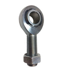 Beefed Up 1/2 Inch Heim Joint With Jam Nut, Left Hand Thread, 1/2-20 Bore, 4130 Heat Treated Chromoly Rod End With Kevlar PTFE Liner For Off Road Suspension And Steering Systems, side view